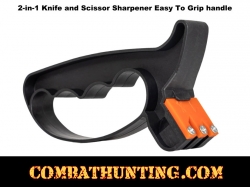 2-in-1 Knife and Scissor Sharpener Easy To Grip 