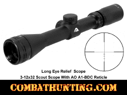 3-12x32 Scout Scope With AO A1-BDC Reticle Long Eye Relief Scopes