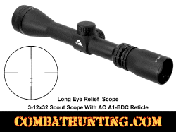 3-12x32 Scout Scope With AO A1-BDC Reticle Long Eye Relief Scopes