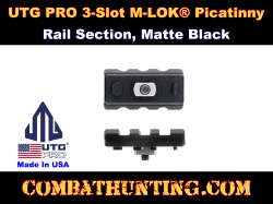 UTG PRO 3-Slot M-LOK® Picatinny Rail Section Matte Black