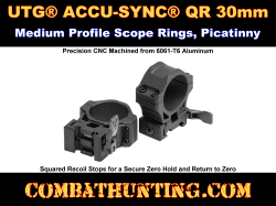 UTG ACCU-SYNC QR 30mm Medium Profile Scope Rings Picatinny