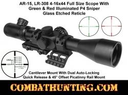 4-16x44 Full Size Scope With P4 Sniper Reticle