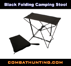 Folding Camping Chair Stool With Case Black