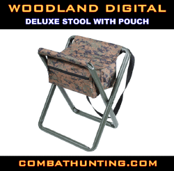 Woodland Digital Camo Deluxe Stool & Pouch