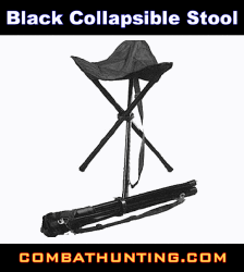 Collapsible Camping Chair Stool Black