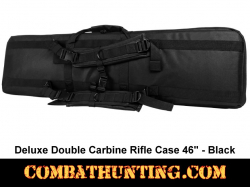 Double Tactical Rifle Case 46 Inches Black