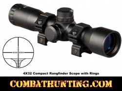 4X32 Compact Rangfinder Scope with Rings