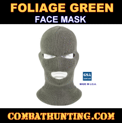 Foliage Green Acrylic Face Mask Three Hole