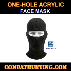 Wintuck Acrylic Face Mask One Hole Black