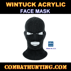 Wintuck Acrylic Face Mask Three Hole Black