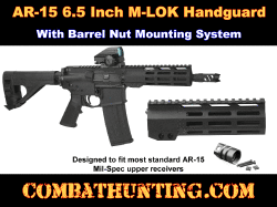 AR-15 M-LOK 6.5" Free Float Handguard Rail Ultra Light Rail