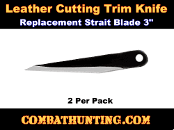 Leather Cutting Trim Knife Replacement Straight Blade 3"