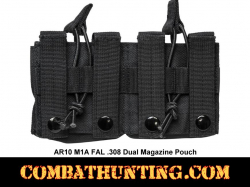 AR10, M1A, FAL .308 Dual Magazine Pouch MOLLE Black