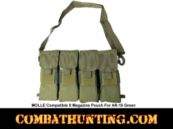 Green 8 Magazine Pouch For AR-15 and AK-47 Rifle