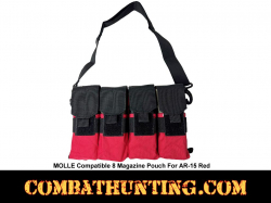 Red 8 Magazine Pouch For AR-15 and AK-47 Rifle