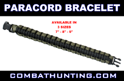 Paracord Bracelet Olive Drab Black Size 8 Inches