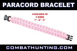 Paracord Bracelet Pink Size 8 Inches