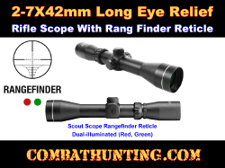 2-7x42 30MM Scout Scope with Rangefinder Reticle. 