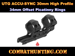 UTG ACCU-SYNC 30mm High Profile 34mm Offset Picatinny Rings Black