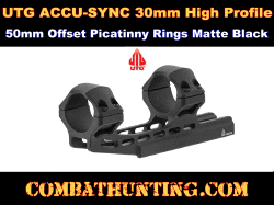 UTG ACCU-SYNC 30mm High Pro. 50mm Offset Picatinny Rings