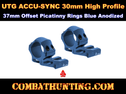 UTG ACCU-SYNC 30mm High Profile 37mm Offset Picatinny Rings Blue Anodized