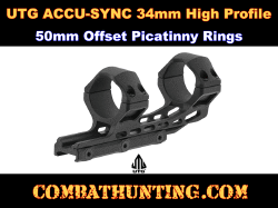 UTG ACCU-SYNC 34mm High Profile 50mm Offset Picatinny Rings