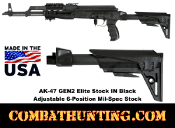 AK-47 Adjustable Stock GEN2 Elite Stock In Black