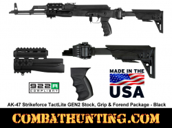 AK-47 Strikeforce TactLite GEN2 Stock & Forend Package - Black
