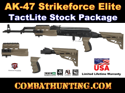 AK-47 Stock TactLite Elite Package With Scorpion Recoil System FDE