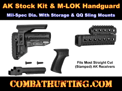 AK-47 74 Tactical Package Stock Kit With M-LOK Handguard Black