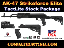 AK-47 Stock, Grip, Forend, TactLite Elite Package With Scorpion Recoil System