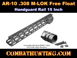 AR-10 DPMS LR-308 Low Profile Handguard 15" Free Float M-Lok