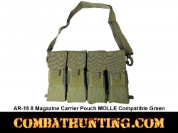 AR-15 8 Magazine Carrier Pouch MOLLE Compatible Green