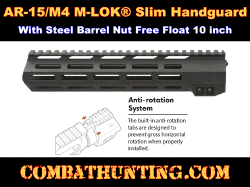 AR-15 M4 M-LOK® Slim Handguard Free Float 10 inch