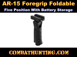 AR-15 Foregrip Foldable Five Position Black