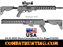 AR-22 Ruger 10/22 GEN2 Stock Kit Destroyer Gray