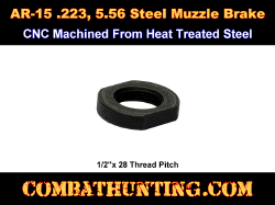 AR15 Jam Nut Black Steel 1/2x28mm