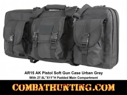 AR15 AK Pistol Soft Gun Case 28" Urban Gray