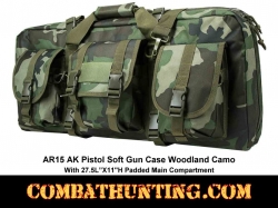 AR15 AK Pistol Soft Gun Case 28" Woodland Camo