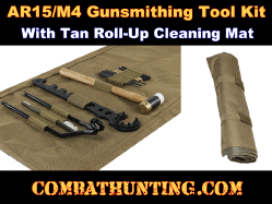 AR15/M4 Gunsmithing Tool Kit With TAN Cleaning Mat