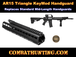 AR15 Triangle KeyMod Handguard Mid-Length