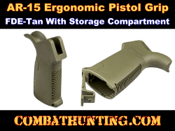 AR-15 A2 Ergonomic Pistol Grip FDE-Tan With Storage