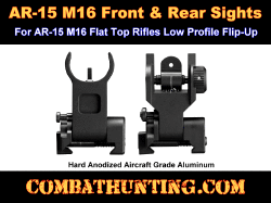 Low Profile Flip-up BUIS Picatinny Front and Rear Iron Sights
