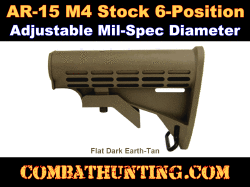 Mil-Spec M4 Carbine Stock FDE AR-15 Flat Dark Earth Furniture