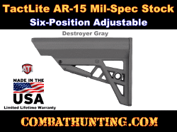 ATI TactLite AR-15 AR-10 Mil-Spec Stock Destroyer Gray