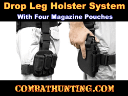 Drop Leg Holster With Magazine Holder/Pouch & Belt Digital Camo