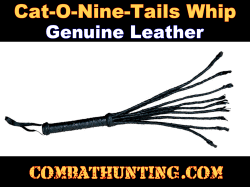 Cat-O-Nine Tails Whip Leather