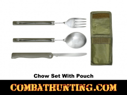 Camping 3 Piece Folding Chow Kit With OD Case