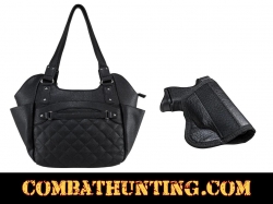 Concealed Carry Purse Hobo Handbag For Women Black