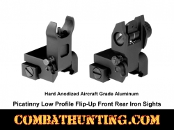 DP-12 Flip Up Front & Rear Iron Sights Low Profile